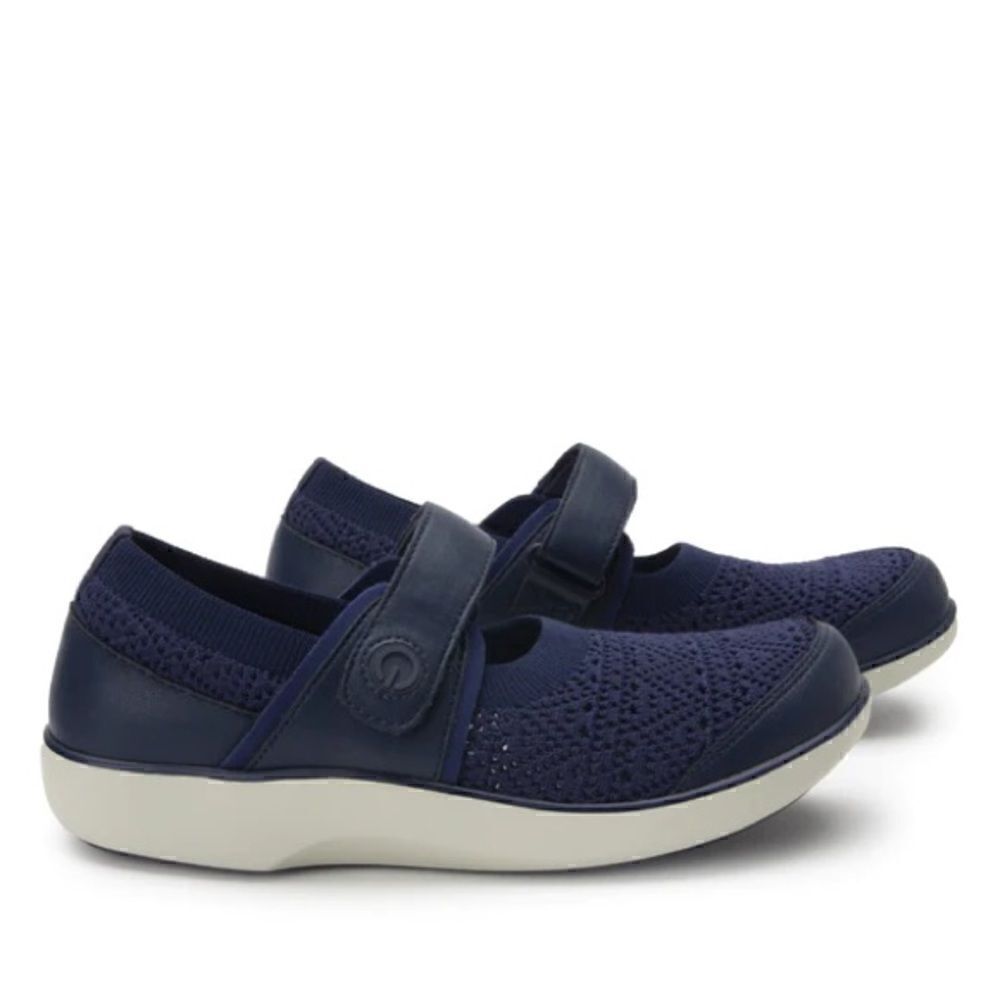 Alegria Traq Qutie Crochet Navy Mary Jane Walking Shoes Size 41 US 10.5 Smart